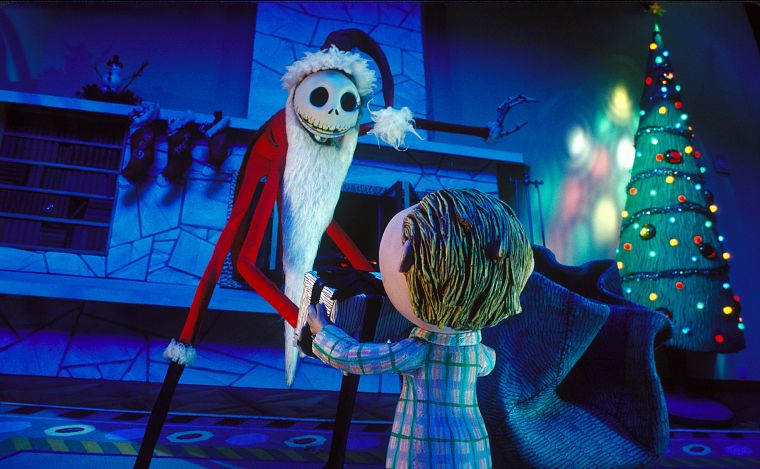 movies, Christmas, skeletons, Santa Claus, The Nightmare Before Christmas - desktop wallpaper
