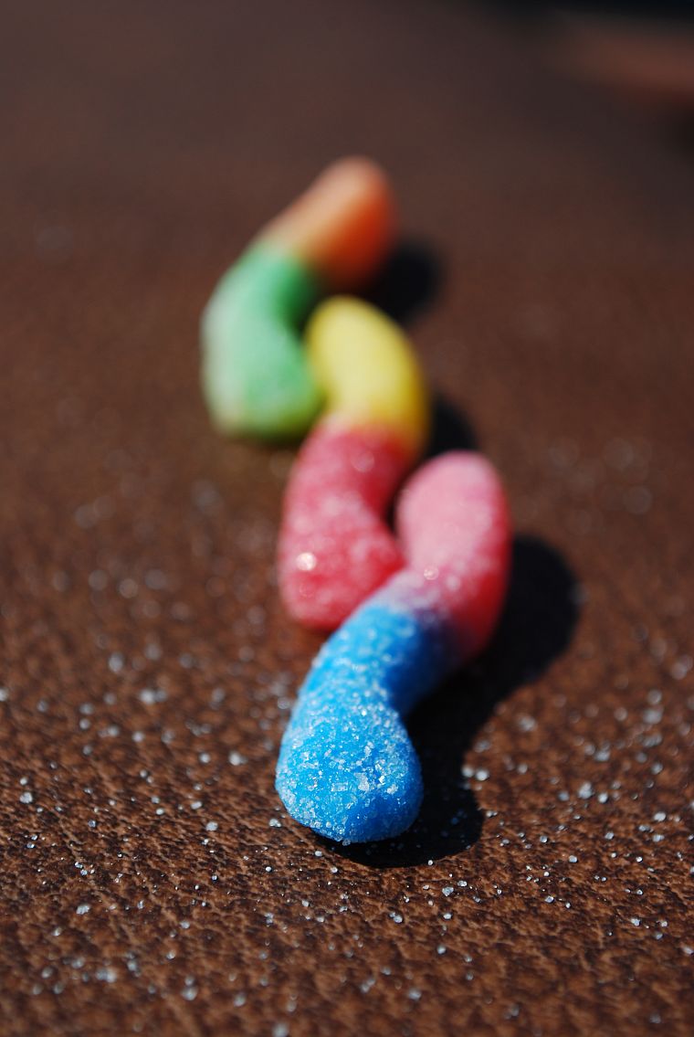 food, sweets (candies), gummy worms, candies - desktop wallpaper