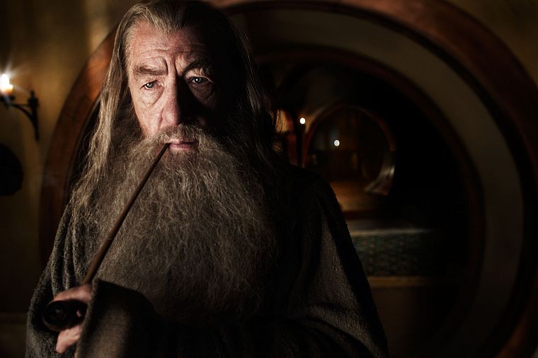 movies, Gandalf, The Lord of the Rings, The Hobbit, pipes, Ian Mckellen, Bag End - desktop wallpaper