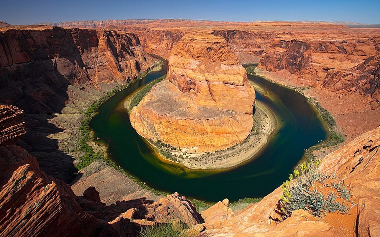 nature, deserts, canyon, Arizona, Grand Canyon, horseshoe bend, rock formations, Colorado River - desktop wallpaper