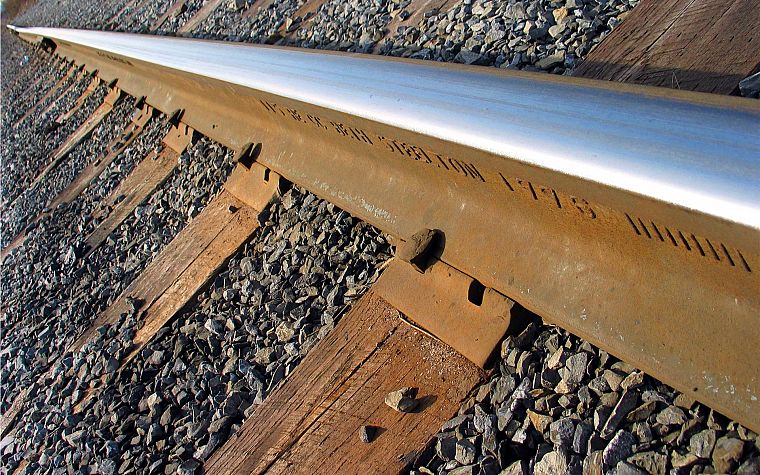 steel, railroad tracks, macro - desktop wallpaper