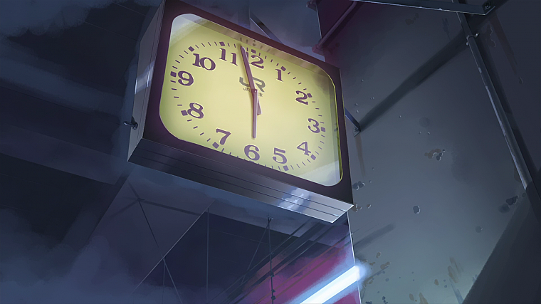 clocks, Makoto Shinkai, 5 Centimeters Per Second, anime - desktop wallpaper