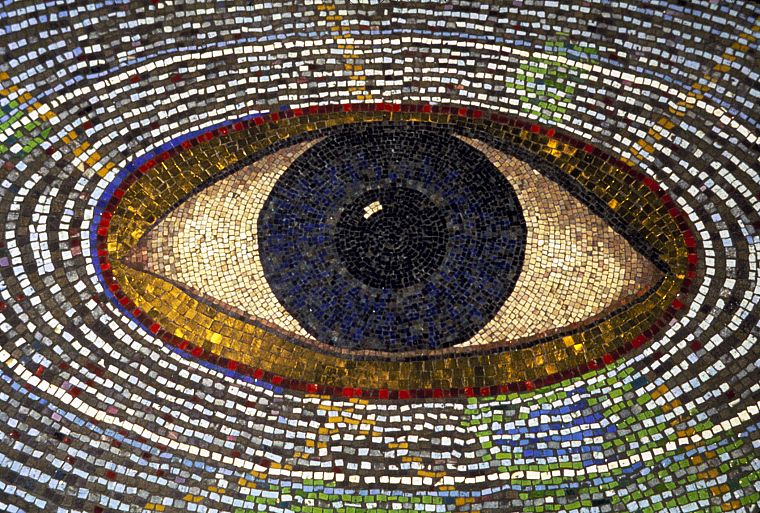 eyes, mosaic - desktop wallpaper