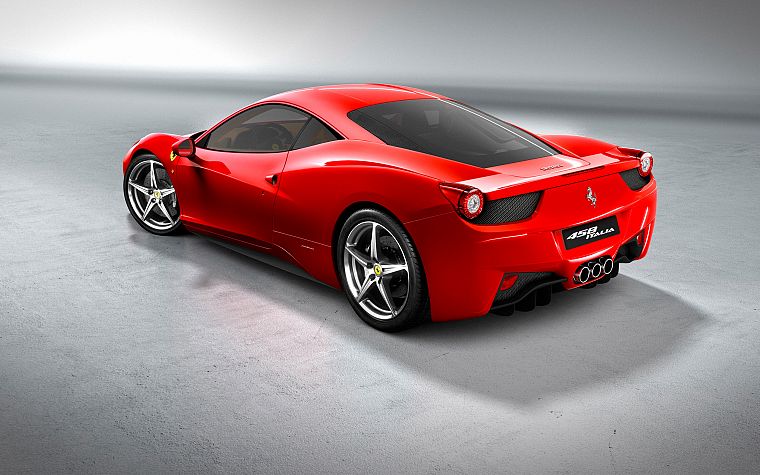cars, Ferrari, vehicles, Ferrari 458 Italia, rear angle view - desktop wallpaper