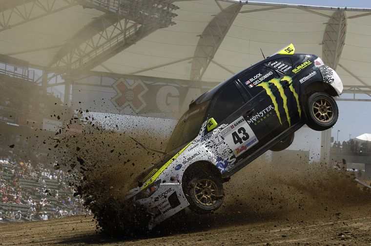 cars, Ken Block, Subaru Impreza WRC, Monster Energy - desktop wallpaper