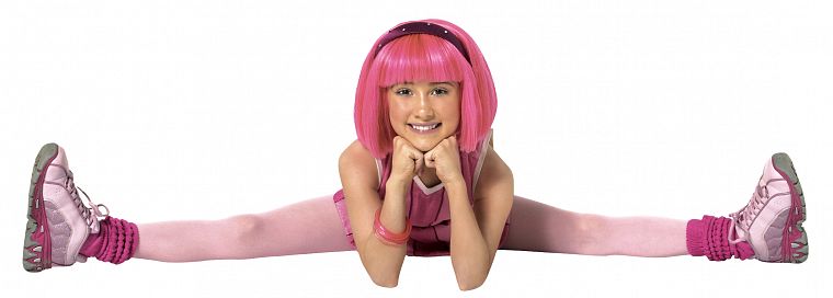 Lazytown, pink hair, headbands, Julianna Rose Mauriello, pink dress, hair band - desktop wallpaper