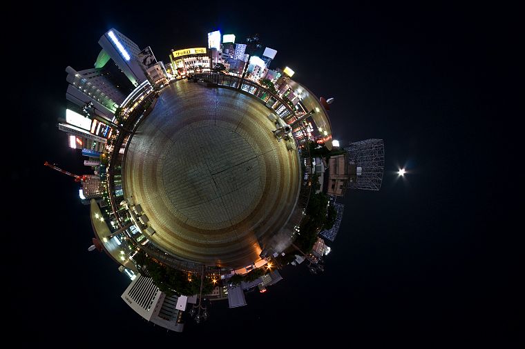cityscapes, buildings, panorama circle - desktop wallpaper