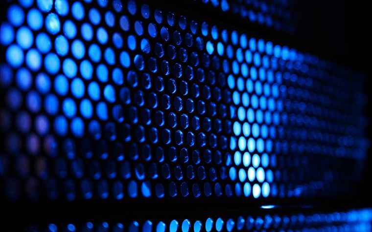 light, blue, grid, endless, holes, bokeh - desktop wallpaper