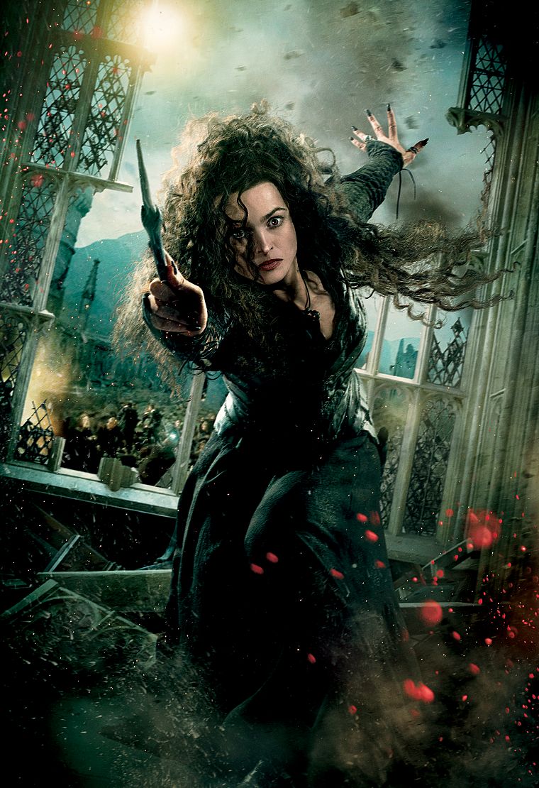 Harry Potter, Helena Bonham Carter, Harry Potter and the Deathly Hallows, movie posters, Hogwarts, Bellatrix Lestrange, Death Eaters - desktop wallpaper