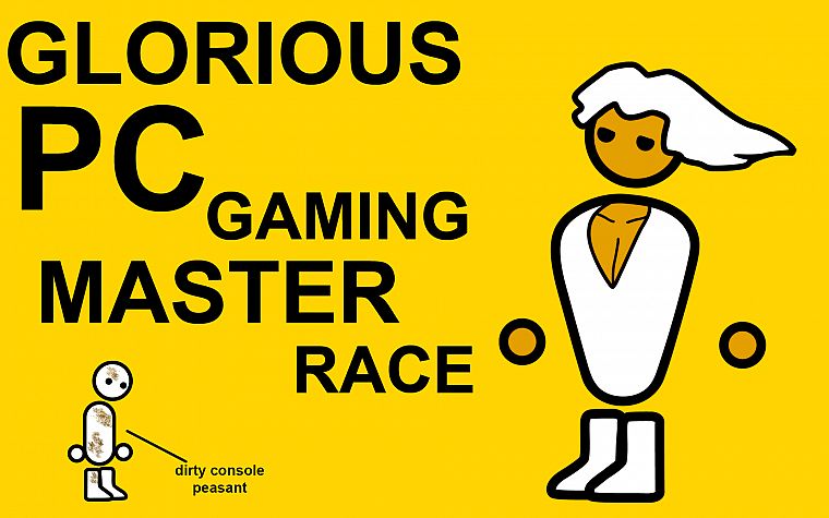 video games, yellow, PC, console, master, Zero Punctuation, yahtzee, dirty, PC gaming master race - desktop wallpaper