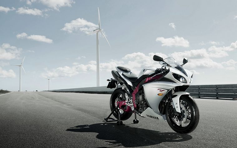 Yamaha, Moto GP, windmills, motorbikes, wind generators, yamaha R1 - desktop wallpaper