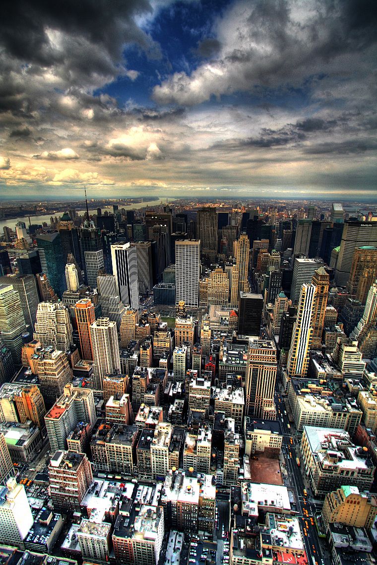 cityscapes, buildings, Manhattan, panorama - desktop wallpaper