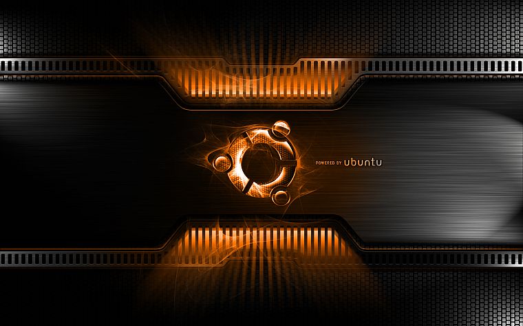 orange, metal, Linux, Ubuntu - desktop wallpaper