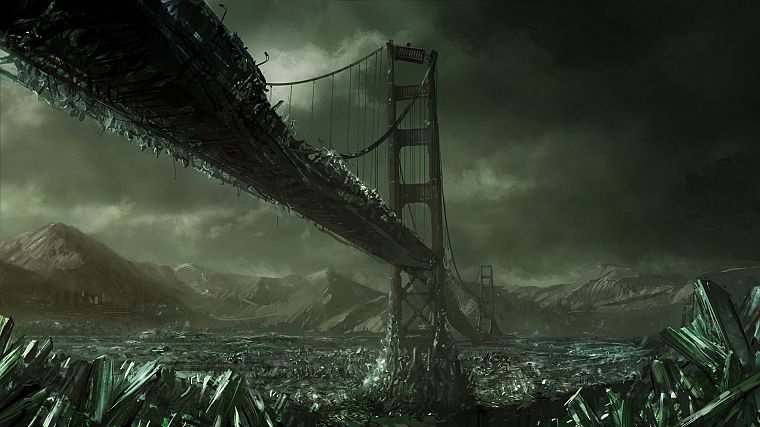 Command And Conquer, gdi, bridges, apocalypse, Golden Gate Bridge, Industrial, Tiberium, post apocalyptic - desktop wallpaper