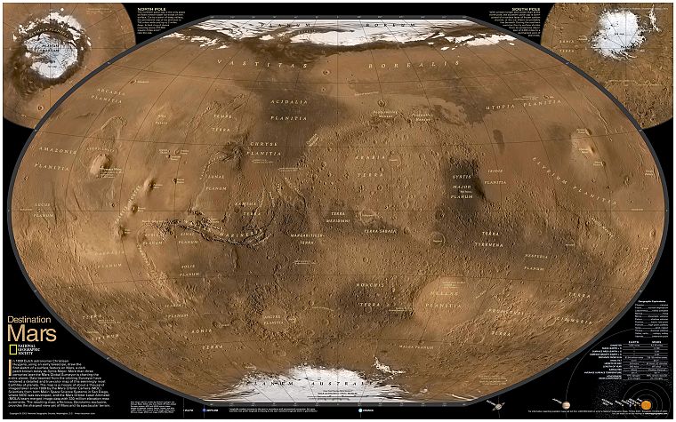 Mars, maps - desktop wallpaper