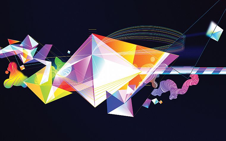 abstract, rainbows, geometry - desktop wallpaper