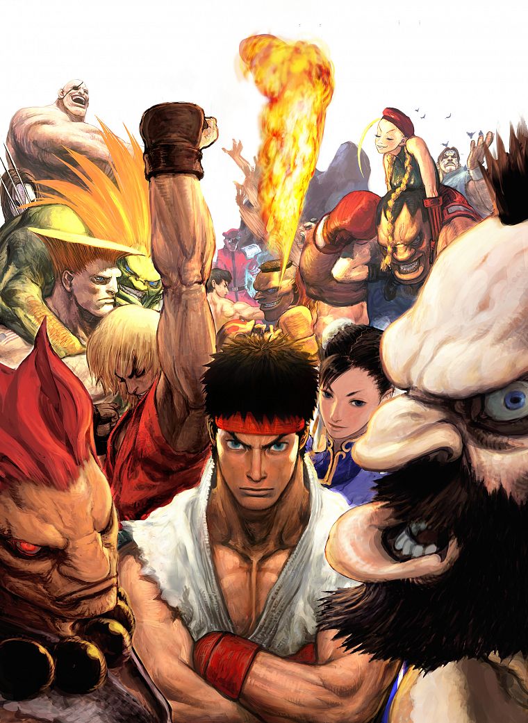 video games, Street Fighter, Cammy, Ryu, Sagat, Akuma, Chun-Li, Ken, Zangief, Blanka, Vega, Guile - desktop wallpaper