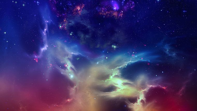 outer space, stars, nebulae, digital art, artwork - desktop wallpaper