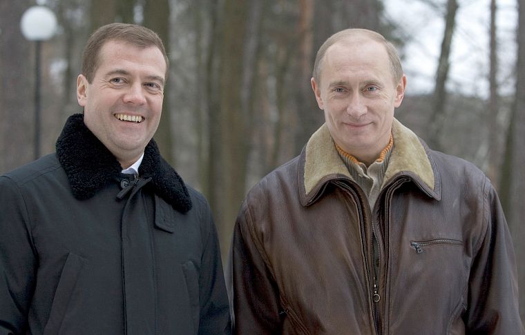 Vladimir Putin, Dmitry Medvedev - desktop wallpaper