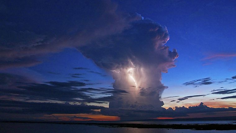 storm, lightning, evening, Kenya - desktop wallpaper