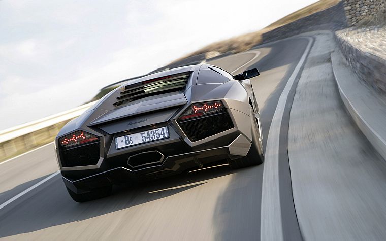 cars, Lamborghini, back view, vehicles, Lamborghini Reventon, italian cars - desktop wallpaper