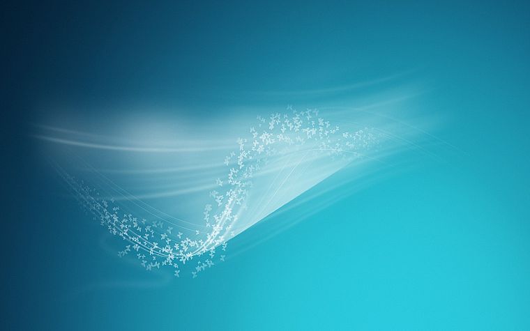 abstract, blue, waves - desktop wallpaper