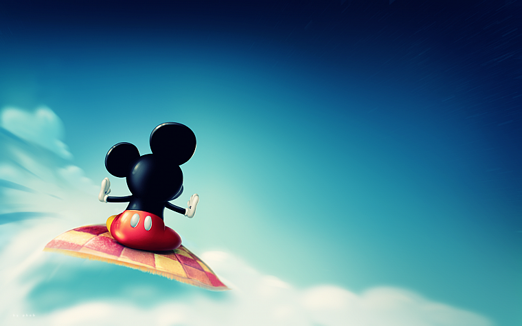 clouds, Disney Company, Mickey Mouse - desktop wallpaper