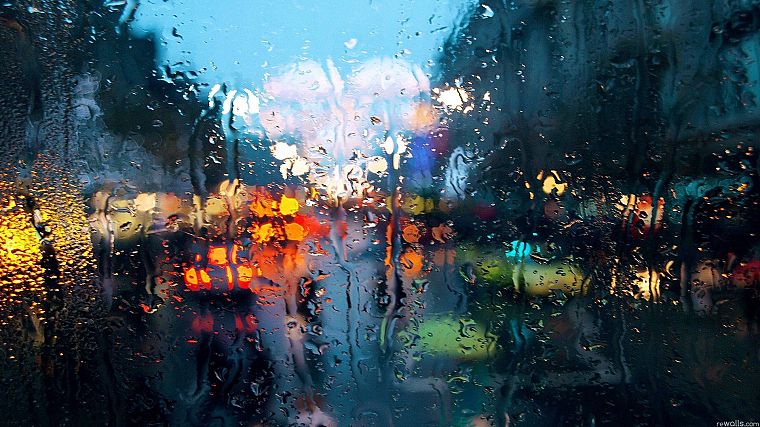 water, cityscapes, lights, rain, wet, rain on glass - desktop wallpaper