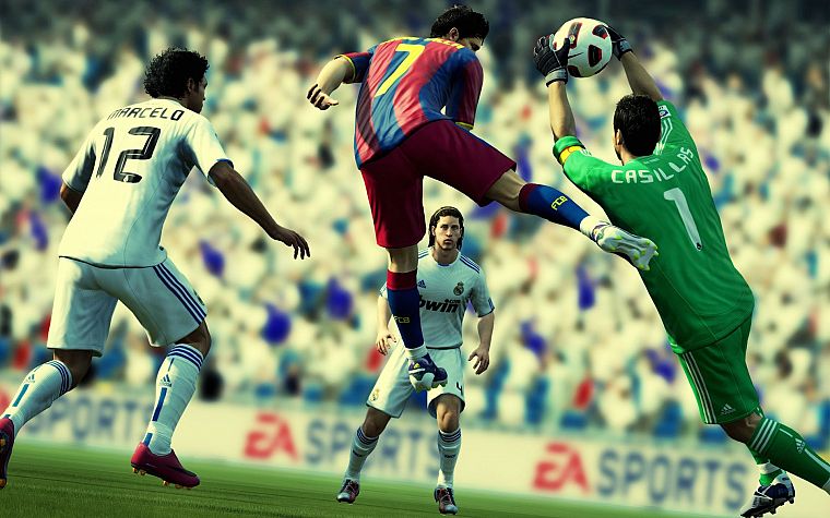 video games, Real Madrid, FC Barcelona, football teams - desktop wallpaper