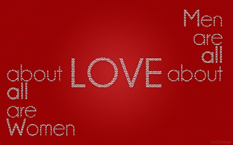 women, love, design, men, typography, Uni.Q - desktop wallpaper