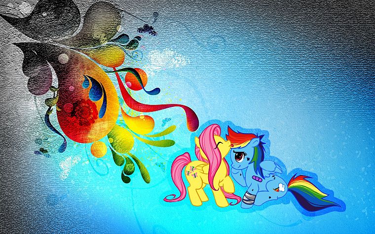 My Little Pony, Fluttershy, Rainbow Dash - desktop wallpaper