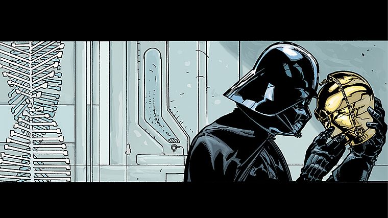 Star Wars, C3PO, Darth Vader - desktop wallpaper