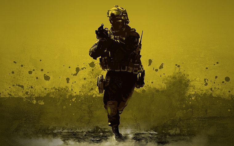 soldiers, video games, military, deserts, Desert Combat - desktop wallpaper