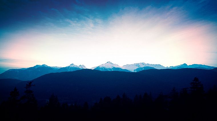 blue, mountains, skies - desktop wallpaper