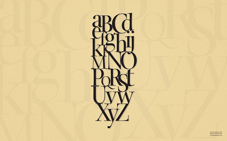 typography, alphabet - desktop wallpaper