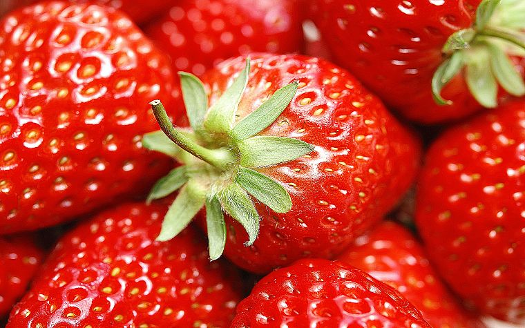 close-up, fruits, strawberries - desktop wallpaper