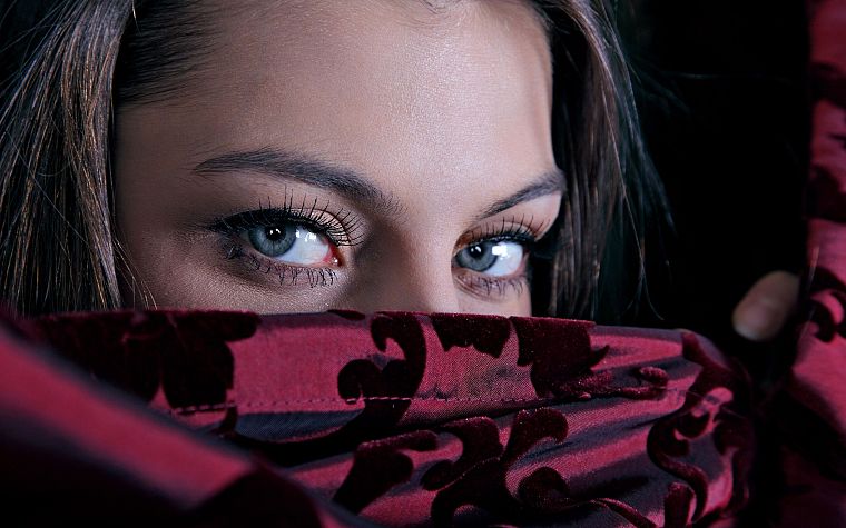 women, eyes, Valentina Kolesnikova - desktop wallpaper