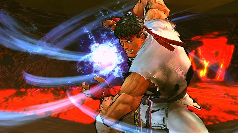 Ryu, Street Fighter IV, hadouken - desktop wallpaper