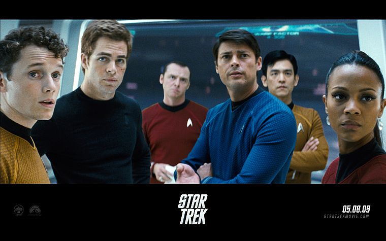 movies, Star Trek, James T. Kirk, Hikaru Sulu, Uhura, Leonard McCoy, Montgomery Scott, Pavel Chekov - desktop wallpaper