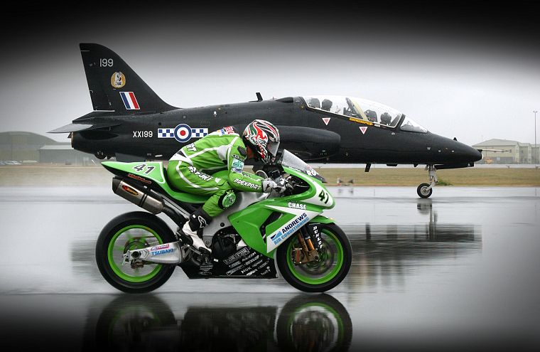 aircraft, race, planes, motorbikes - desktop wallpaper