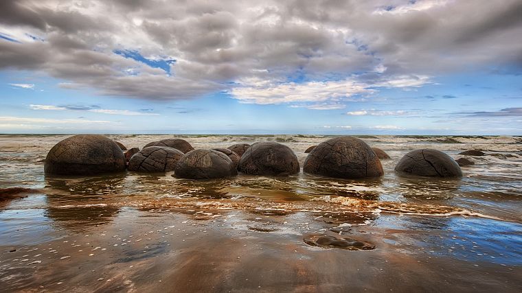 rocks, beaches - desktop wallpaper