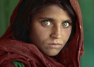 women, Afghanistan, green eyes, National Geographic, portraits, Afghan Girl - random desktop wallpaper