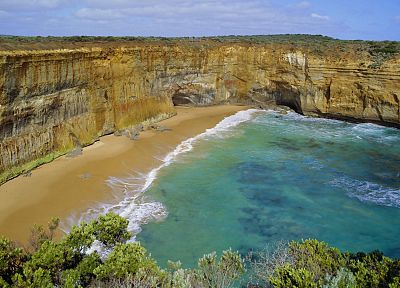 cliffs, sea, beaches - desktop wallpaper
