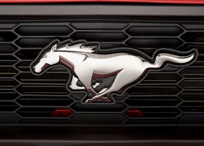 close-up, cars, vehicles, Ford Mustang, logos - random desktop wallpaper