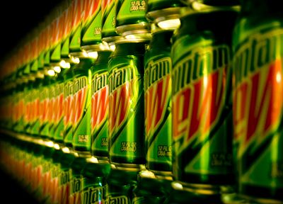 Mountain Dew, soda cans - desktop wallpaper