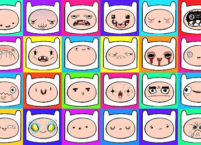 smiley, Adventure Time, Finn the Human, faces - random desktop wallpaper