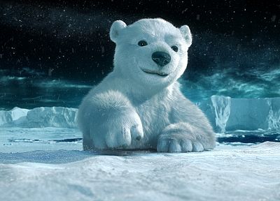 CGI, polar bears - desktop wallpaper