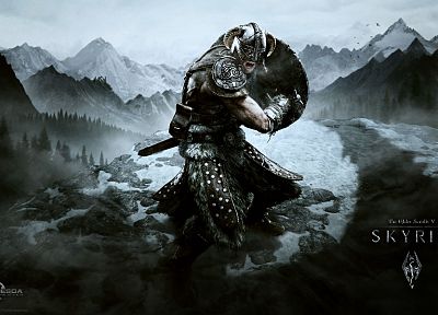 fantasy art, warriors, The Elder Scrolls, The Elder Scrolls V: Skyrim - random desktop wallpaper