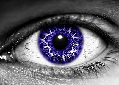 eyes, purple, selective coloring - random desktop wallpaper