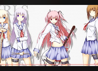 Angel Beats!, anime girls, Hisako, Yui (Angel Beats), Girls Dead Monster, Irie Miyuki, Sekine Shiori - desktop wallpaper